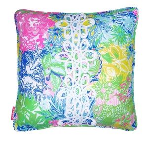 Lilly Pulitzer's Cheek to Cheek Large Pillow 60th anniversary large multicolored